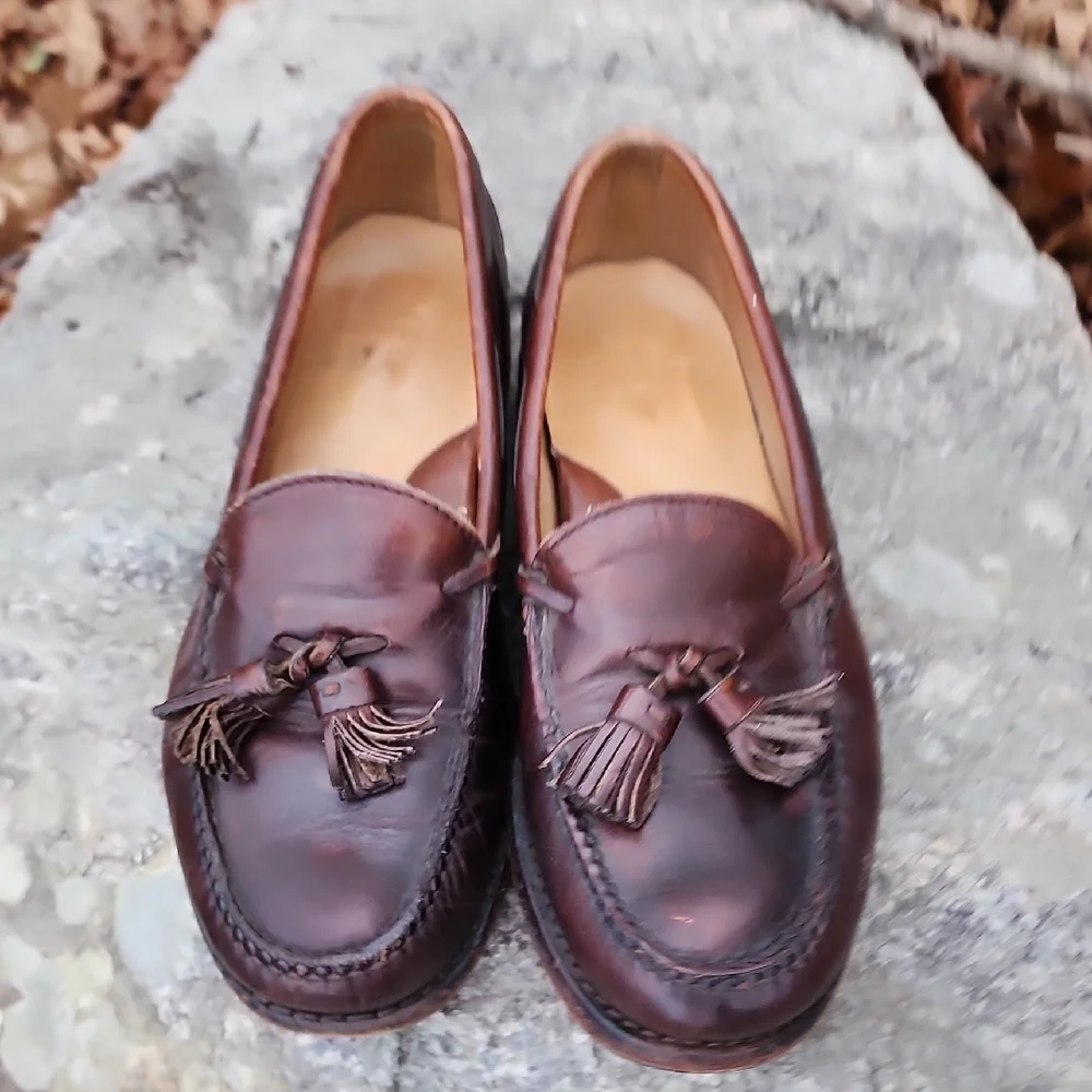 Polo Ralph Lauren Dark Brown Leather Tassel Loafers 8.5 D